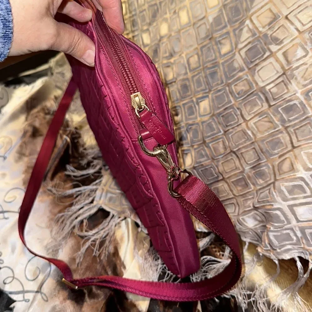 Cole Haan Fuchsia Quilted Padded Laptop Case Bag